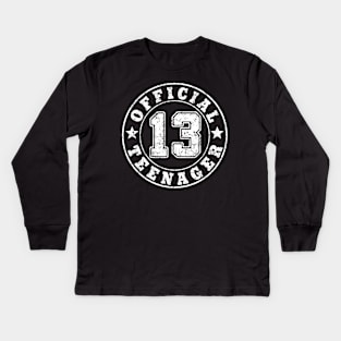 13. birthday - official teenager Kids Long Sleeve T-Shirt